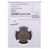 1863 NGC MS62 CIVIL WAR TOKEN