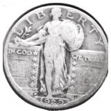 1929 D STANDING QUARTER VG