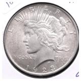 1923 CHOICE BU PEACE DOLLAR