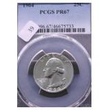 1964 PCGS PF67 WASHINGTON QUARTER