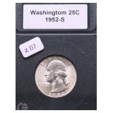 1952 S SUPURB GEM WASHINGTON QUARTER