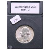 1941 D GEM BU WASHINGTON QUARTER