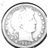 1906 BARBER QUARTER G