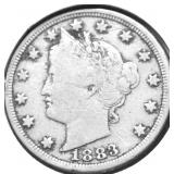 1883 W CENTS V NICKEL F