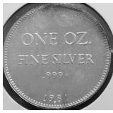 1 OZ .999 SILVER ROUND