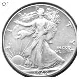 1942 WALKING HALF DOLLAR XF