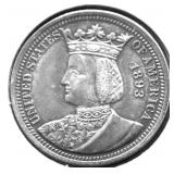1893 ISABELLA QUARTER GEM BU