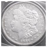 1921 MORGAN DOLLAR  VF