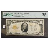 PMG VF 25 10 $ GOLD CERTIFICATE