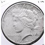 1924 S PEACE DOLLAR XF