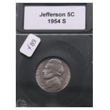 1954 S GEM BU JEFFERSON NICKEL