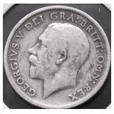 1917 G BRIT SILVER 6 PENCE G