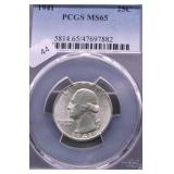 1941 PCGS MS65 WASHINGTON QUARTER