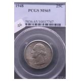 1948 PCGS MS65 WASHINGTON QUARTER