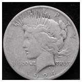 1924 S PEACE DOLLAR VG
