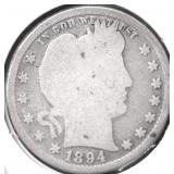 1894 S BARBER QUARTER G