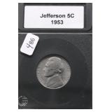 1953 PROOF JEFFERSON NICKEL