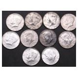 10 40 % SILVER HALF DOLLARS