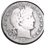 1902 S BARBER HALF DOLLAR G