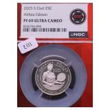 2025 S MGC PF69UC ALTHEA GIBSON QUARTER