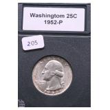 1952 GEM BU WASHINGTON QUARTER