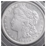 1921 MORGAN DOLLAR AU