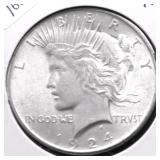 1924 CHOICE BU PEACE DOLLAR