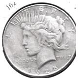 1928 S PEACE DOLLAR VF