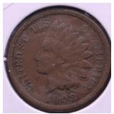 1908 S INDIAN HEAD CENT F