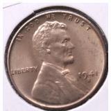 1941 S GEM RED LINCOLN CENT