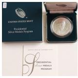 SILVER PRESIDENT MEDAL W BOX PAPERS