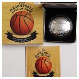 2020 PROOF BASKETBALL SILVER DOLLAR W BOX PAPERS