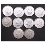 10 40 % SILVER HALF DOLLARS