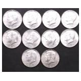 10 40 % SILVER HALF DOLLARS