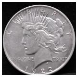 1922 D PEACE DOLLAR  VF
