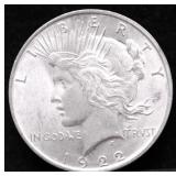 1922 PEACE DOLLAR AU
