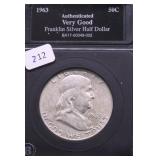 1963 FRANKLIN HALF DOLLAR AU
