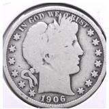 1906 BARBER HALF DOLLAR G