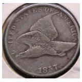 1857 FLYING EAGLE CENT VF