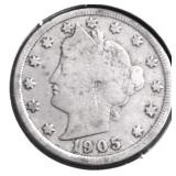 1905 V NICKEL VG