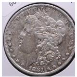 1881 MORAN DOLLAR XF