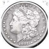 1901 O MORGAN DOLLAR VF