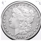 1887 0 MORGAN DOLLAR VF