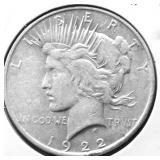 1922 D PEACE DOLLAR VF