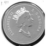 1994 CANADA SILVER DOLLAR GEM