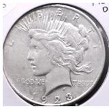 1923 D PEACE DOLLAR AU