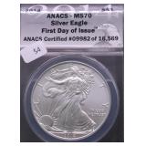 2014 ANACS MS70 SILVER EAGLE
