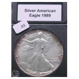 1989 SILVER EAGLE GEM BU