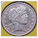1906 S BARBER HALF DOLLAR AU