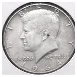 1964 D GEM BU KENNEDY HALF DOLLAR